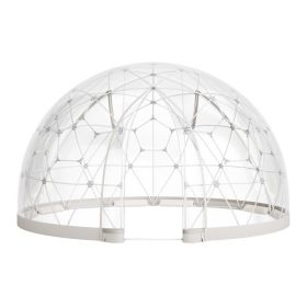 VEVOR Garden Dome Igloo, 15 x 9.5 ft Outdoor Clear Bubble Tent for 10-14 Person, Weatherproof Geodesic Dome Greenhouse with Window