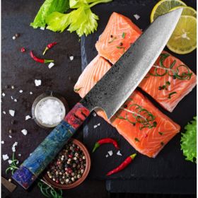 Pattern Kitchen Knife (Option: A Silver)