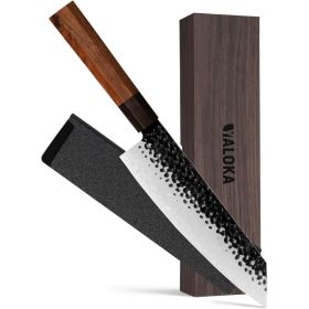 8 Inch Gyuto Knife - Professional Japanese Chef Knife - 3 Layers 9CR18MOV High Carbon Steel - Hand Hammered Blade Kitchen Knife (Option: Kiritsuke Knife)