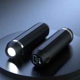 Heat For Camping Hiking Hunting Golf Heater Reusable Portable Pocket Heater With Split Magnetic And Flashlight Hand Warmers (Option: Black)